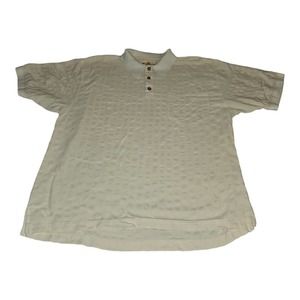 Tommy Bahama Polo XL Men's Short Sleeve Yellow 100% Silk Casual Travel